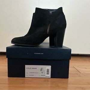 Women’s Cole Haan Davenport black suede bootie sz 10B